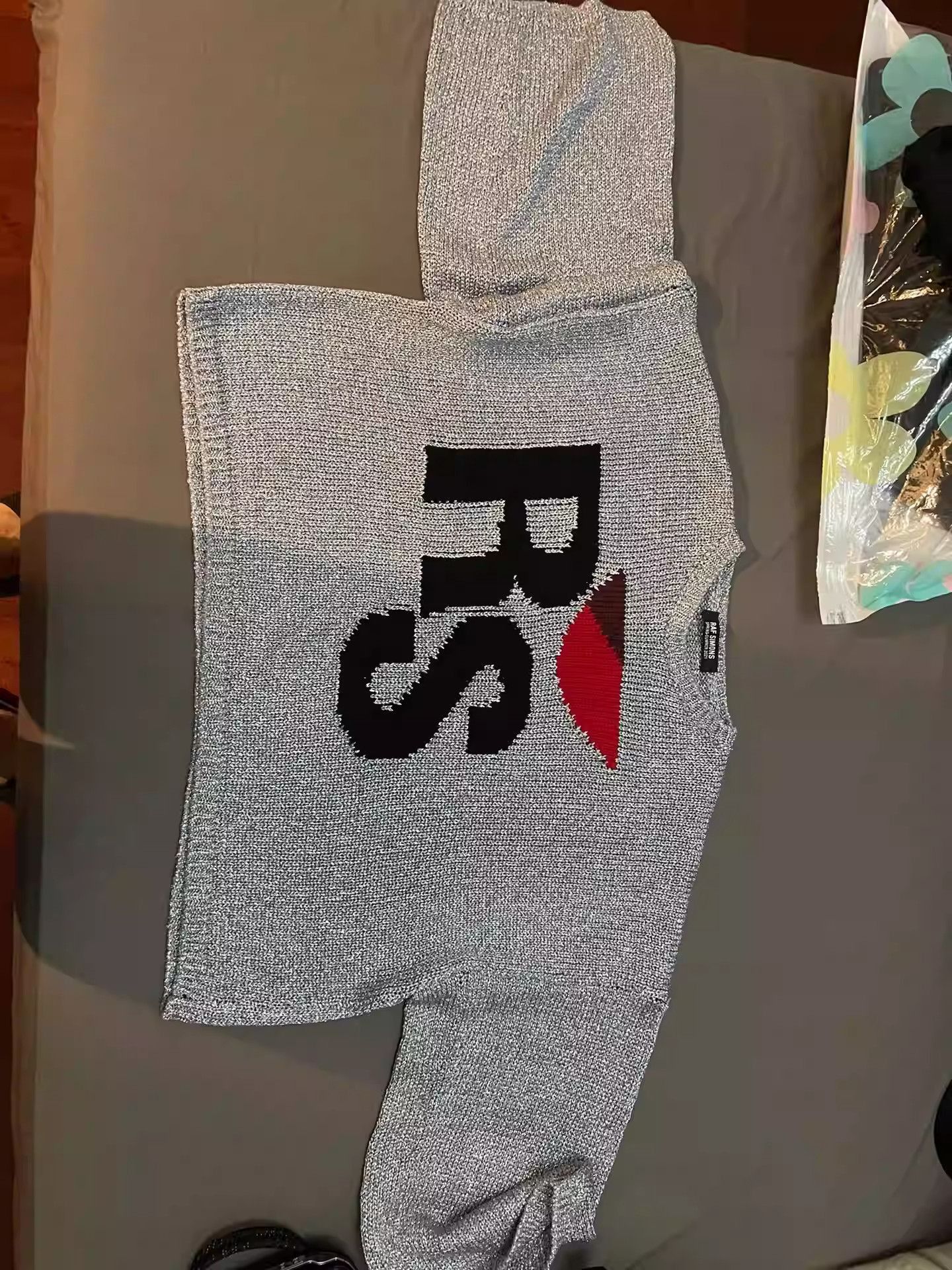 raf simons metallic silk sweater-2505