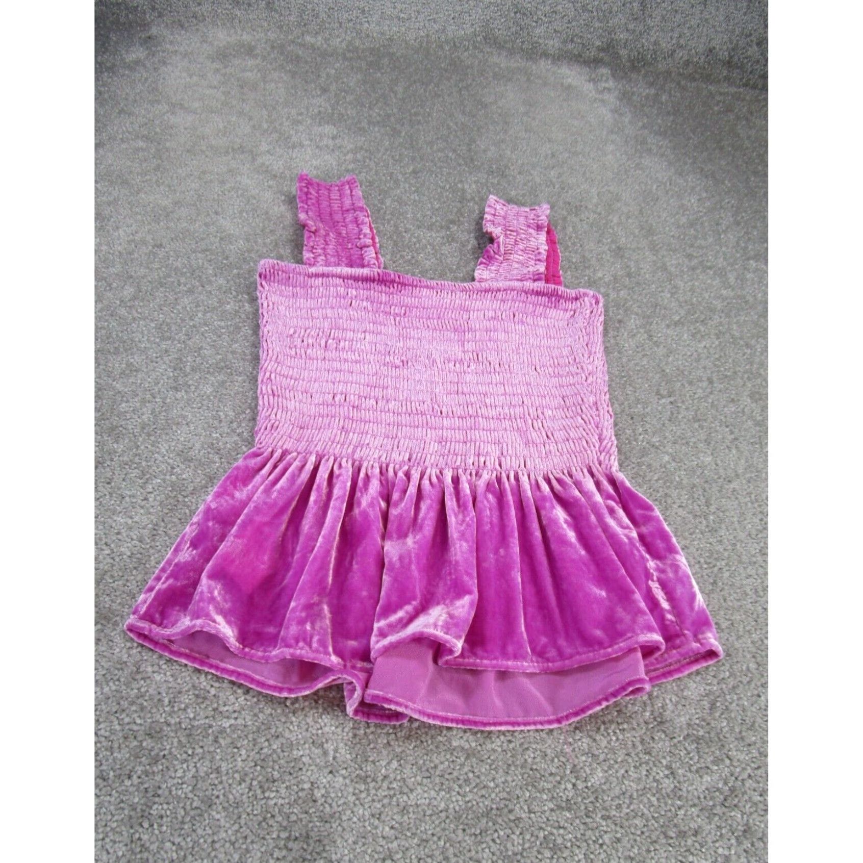 Anthropologie Anthropologie Womens Xs Pink Velvet Shirt Halter Cami Top Size ONE SIZE - 3 Thumbnail