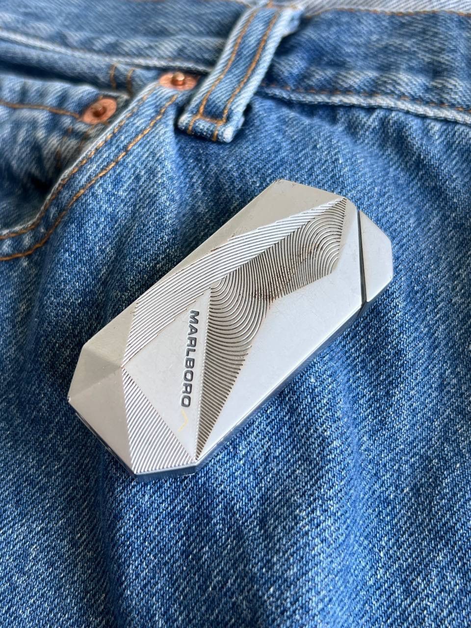 Marlboro Y2K ELEGANCE MARLBORO GEOMETRIC METAL PUNK ROCK LIGHTER Size ONE SIZE - 1 Thumbnail