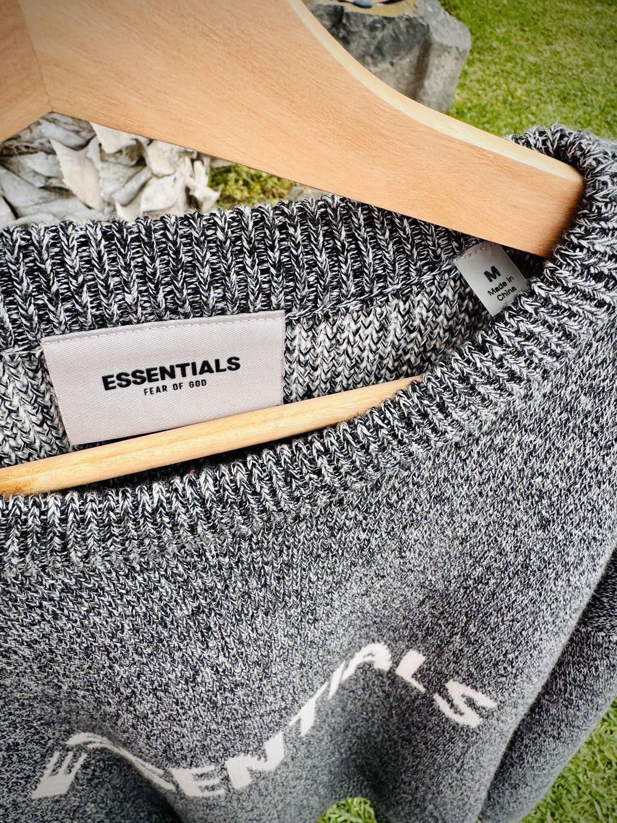 Essentials 2020 Essentials Heather Grey Knit Sweater Size US L / EU 52-54 / 3 - 6 Thumbnail