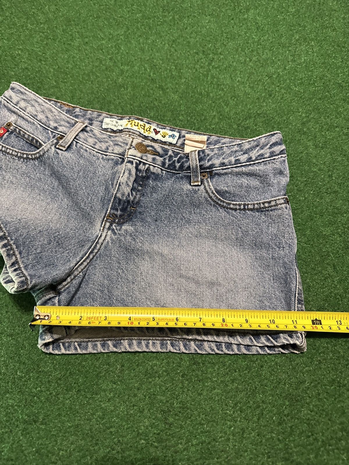 Vintage Mudd Vintage Denim Shorts 13 32 Waist 3” Jorts Y2K Grunge Size 32" / US 10 / IT 46 - 6 Thumbnail