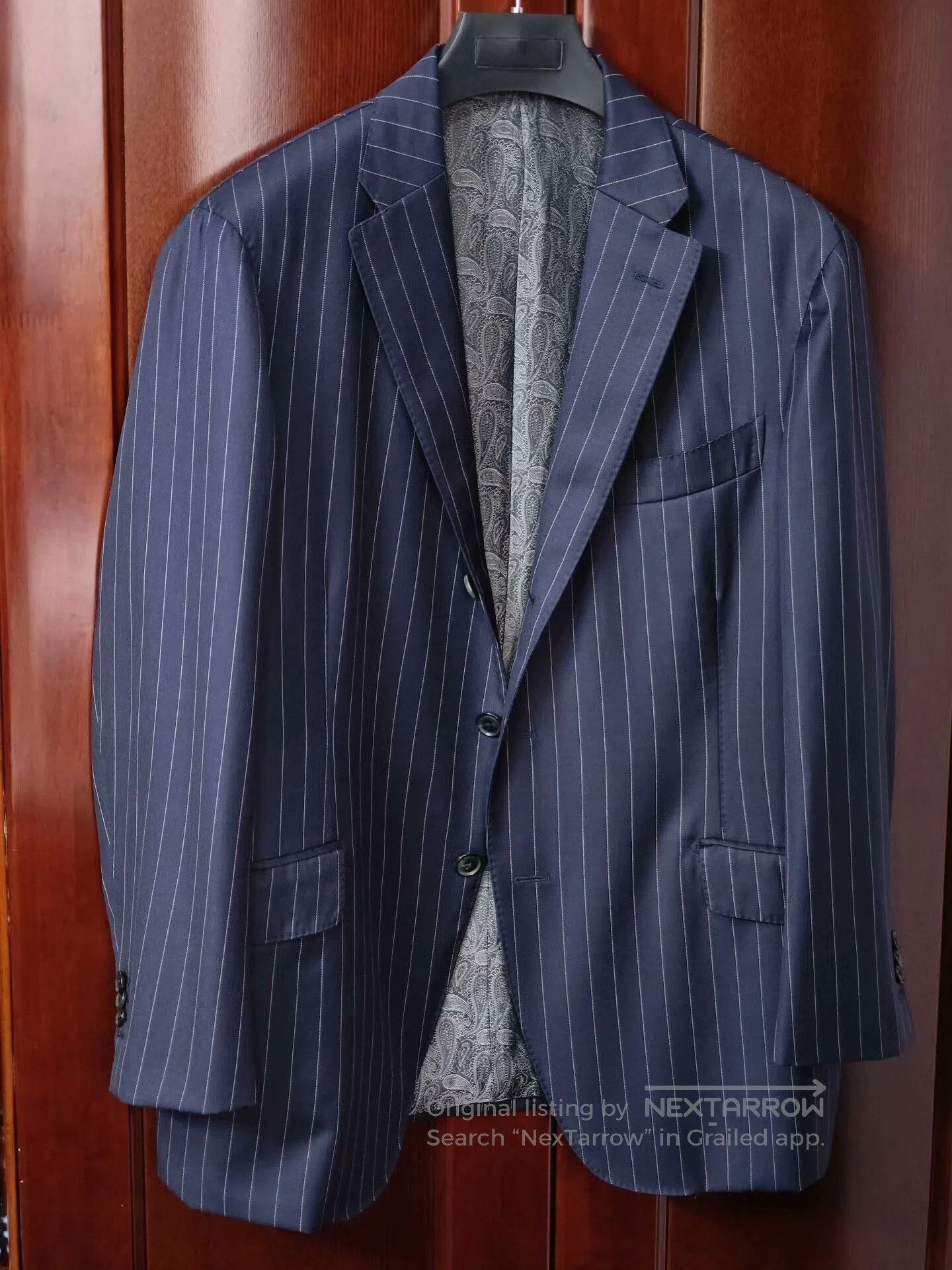 Japanese Brand Dormeuil Wool-Linen Custom Jacket. Size US L / EU 52-54 / 3 - 1 Thumbnail