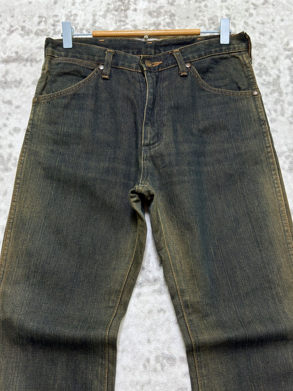 Vintage Wrangler Sun Faded Flared Mud Wash Bootcut Denim