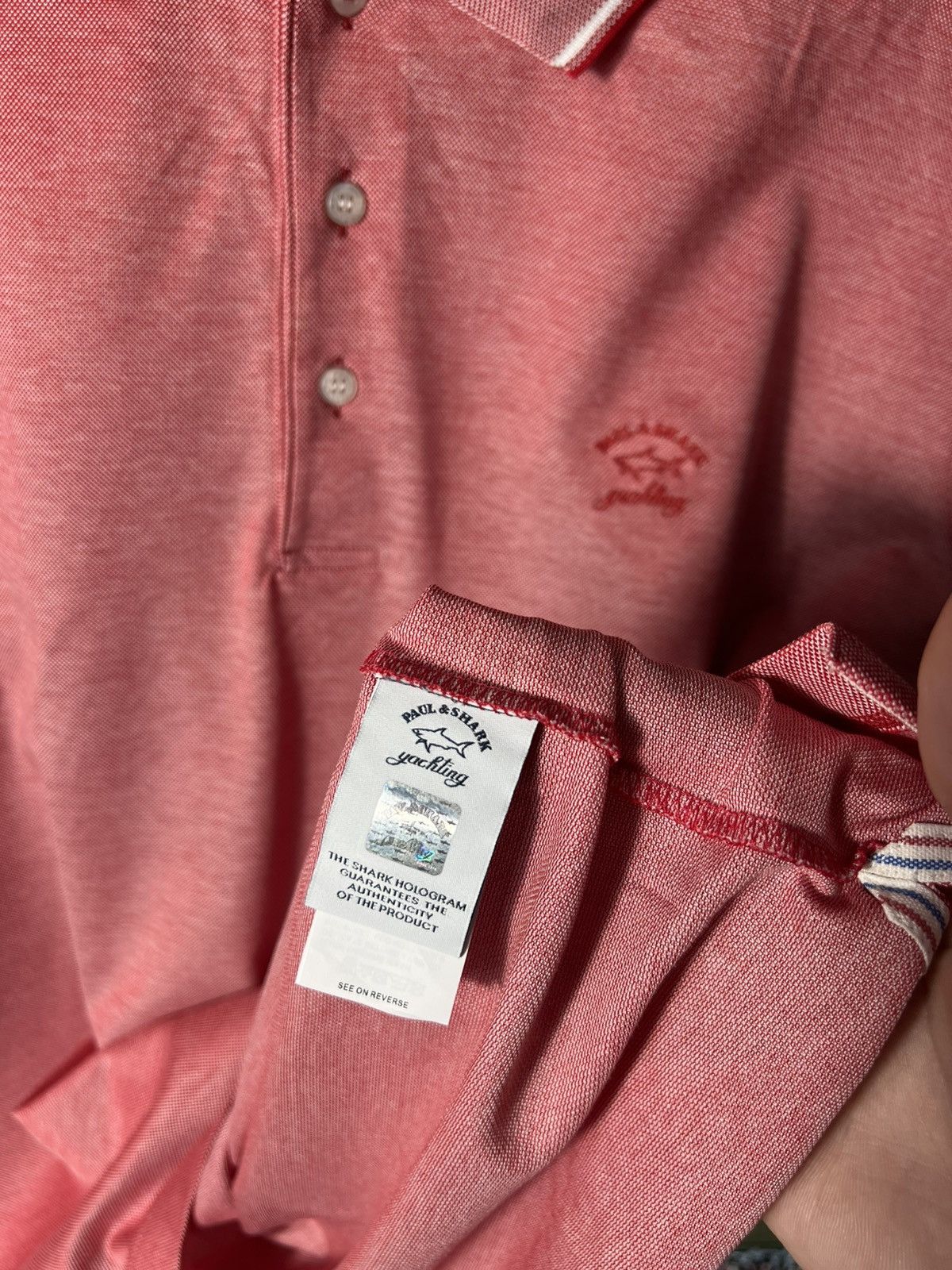 Paul & Shark 🔥 Paul & Shark Yachting Polo — Red Melange — Size XXL Size US XXL / EU 58 / 5 - 11 Thumbnail