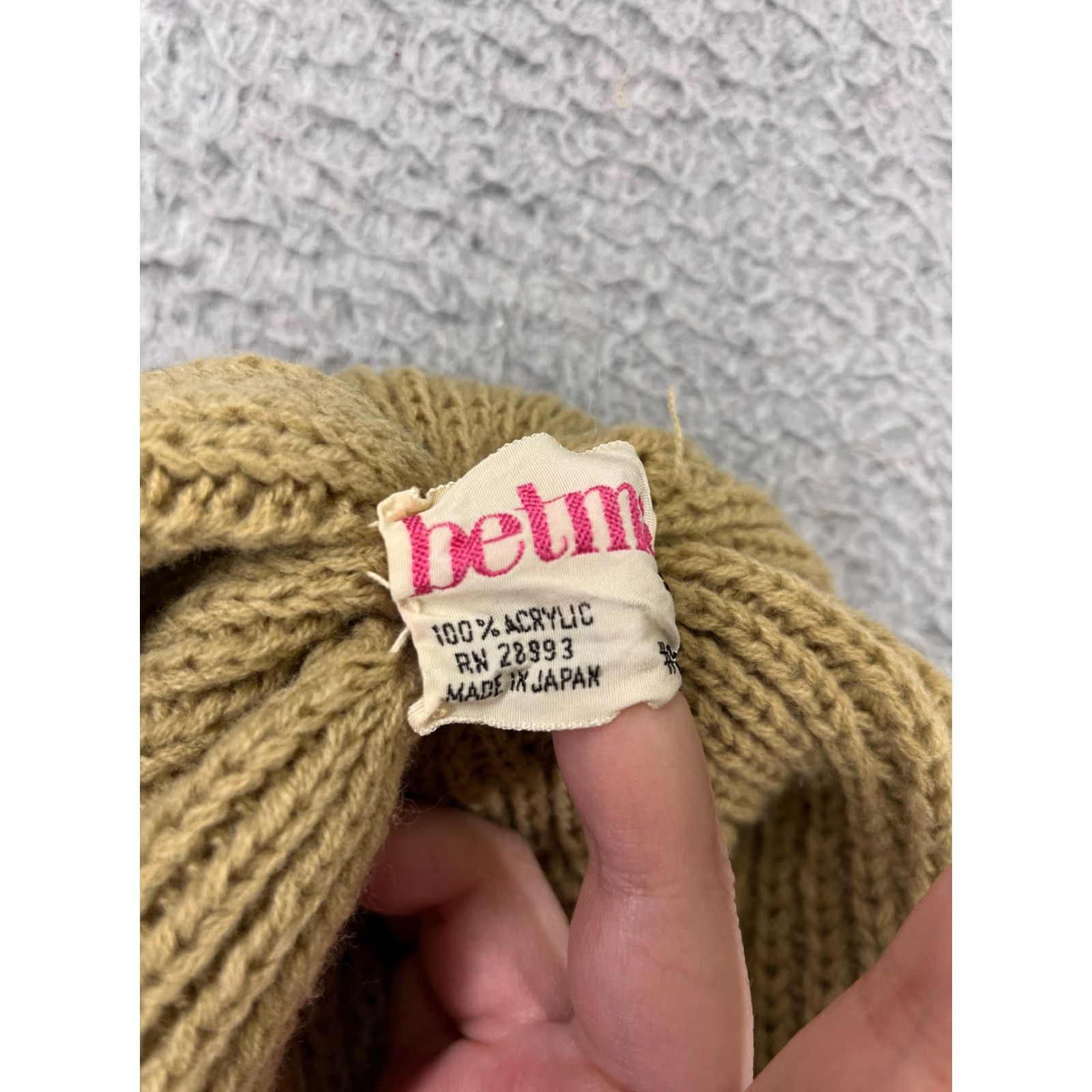 Vintage Betmar Beanie Hats One Size Beige Knit 100% Acrylic Wool-Blend Ski Toque Womens II Size ONE SIZE - 7 Thumbnail