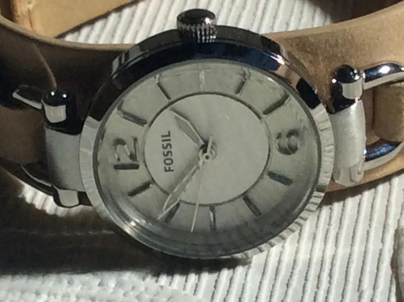Fossil Fossil ladies silver dial brown leather strap watch Size ONE SIZE - 1 Thumbnail