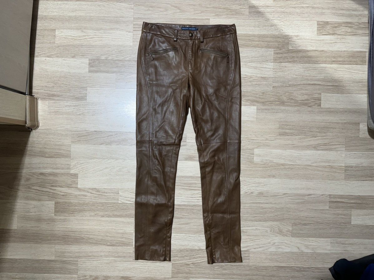 Designer × Polo Ralph Lauren × Ralph Lauren Ralph Lauren lambskin pants 8 Size 30" / US 8 / IT 44 - 1 Thumbnail