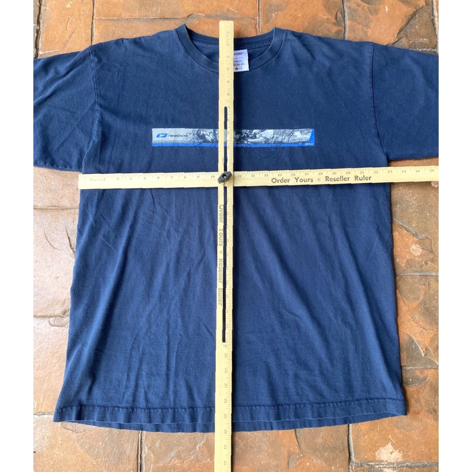 Reebok VINTAGE 90s Reebok Sport Box Logo T Shirt XL Blue Cotton Crew Neck Short Sleeve Mens T-Shirt graphic tee Sports All Seasons Size US XL / EU 56 / 4 - 4 Thumbnail