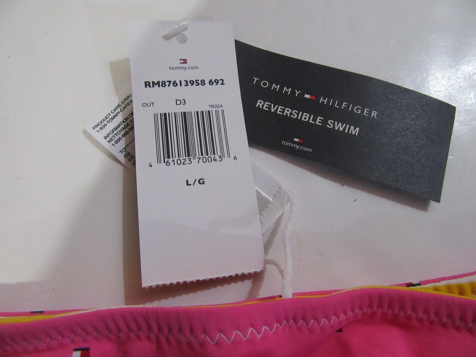 Tommy Hilfiger Tommy Hilfiger Womens Reversible Bathing Suit Bikini LG Size ONE SIZE - 4 Thumbnail