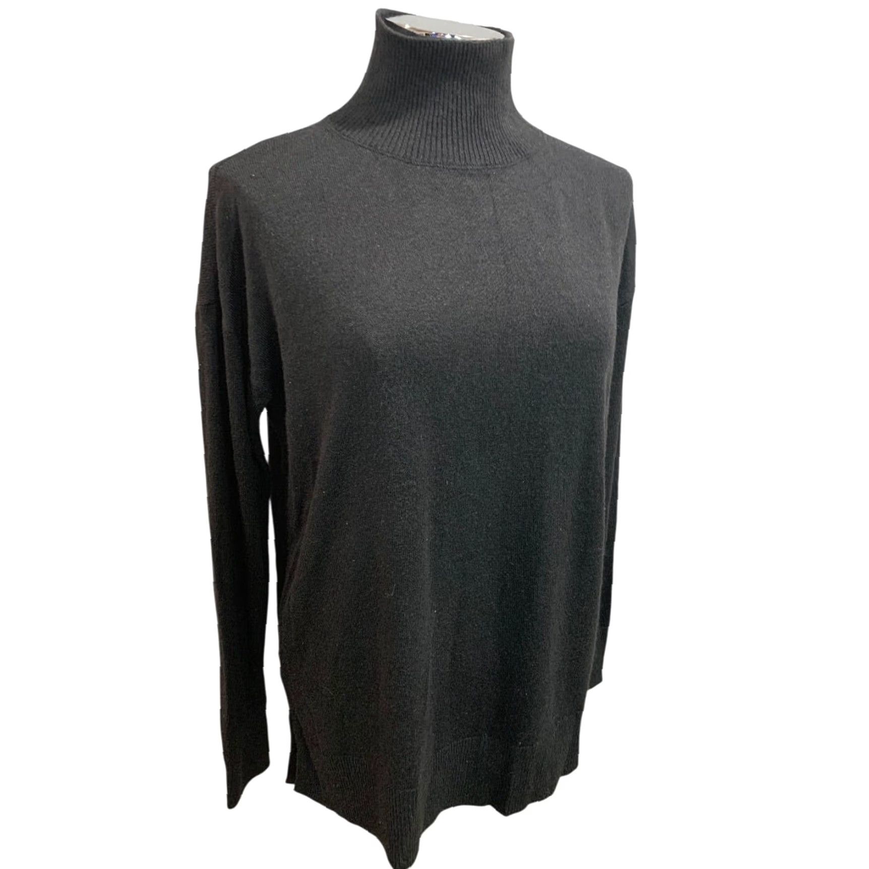 Loft VINTAGE Loft Women Black Turtleneck Sweater Tunic Length XS XS Loft Women Black Tunic Length 60% acrylic 40% nylon Size XS / US 0-2 / IT 36-38 - 2 Thumbnail