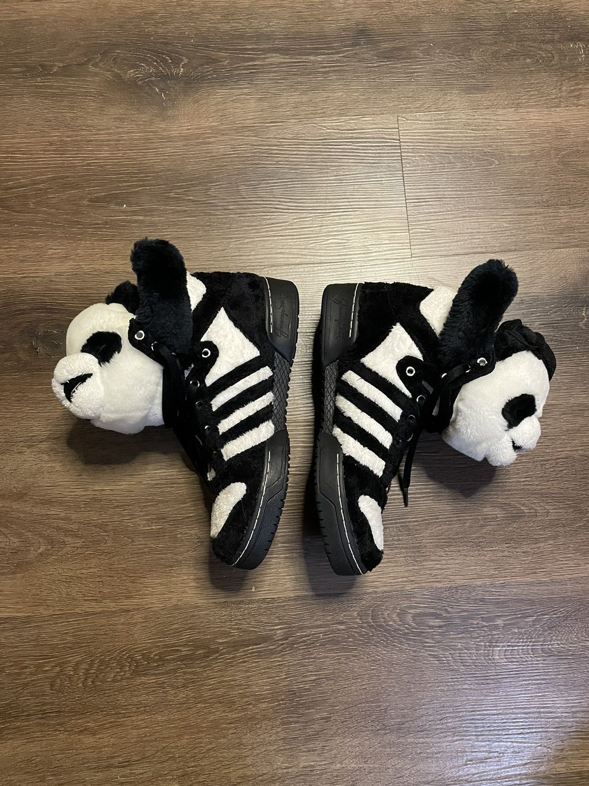 Jeremy Scott Jeremy Scott X Adidas Black Panda High Top Sneaker Size US 9.5 / EU 42-43 - 3 Thumbnail