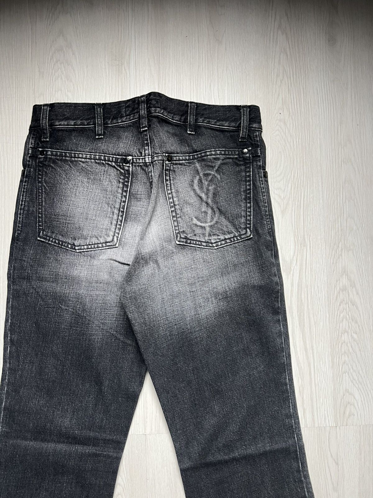 Yves Saint Laurent 2003 YSL Rive Gauche by Tom Ford Washed Bootcut Denim Size US 30 / EU 46 - 3 Thumbnail