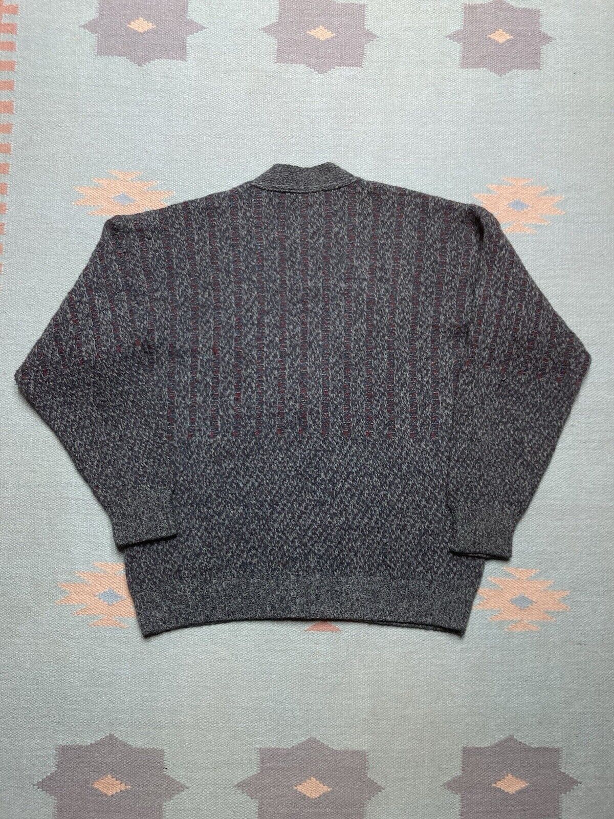 Vintage VTG knit sweater cardigan wool blend button front Italy M Size US M / EU 48-50 / 2 - 7 Thumbnail