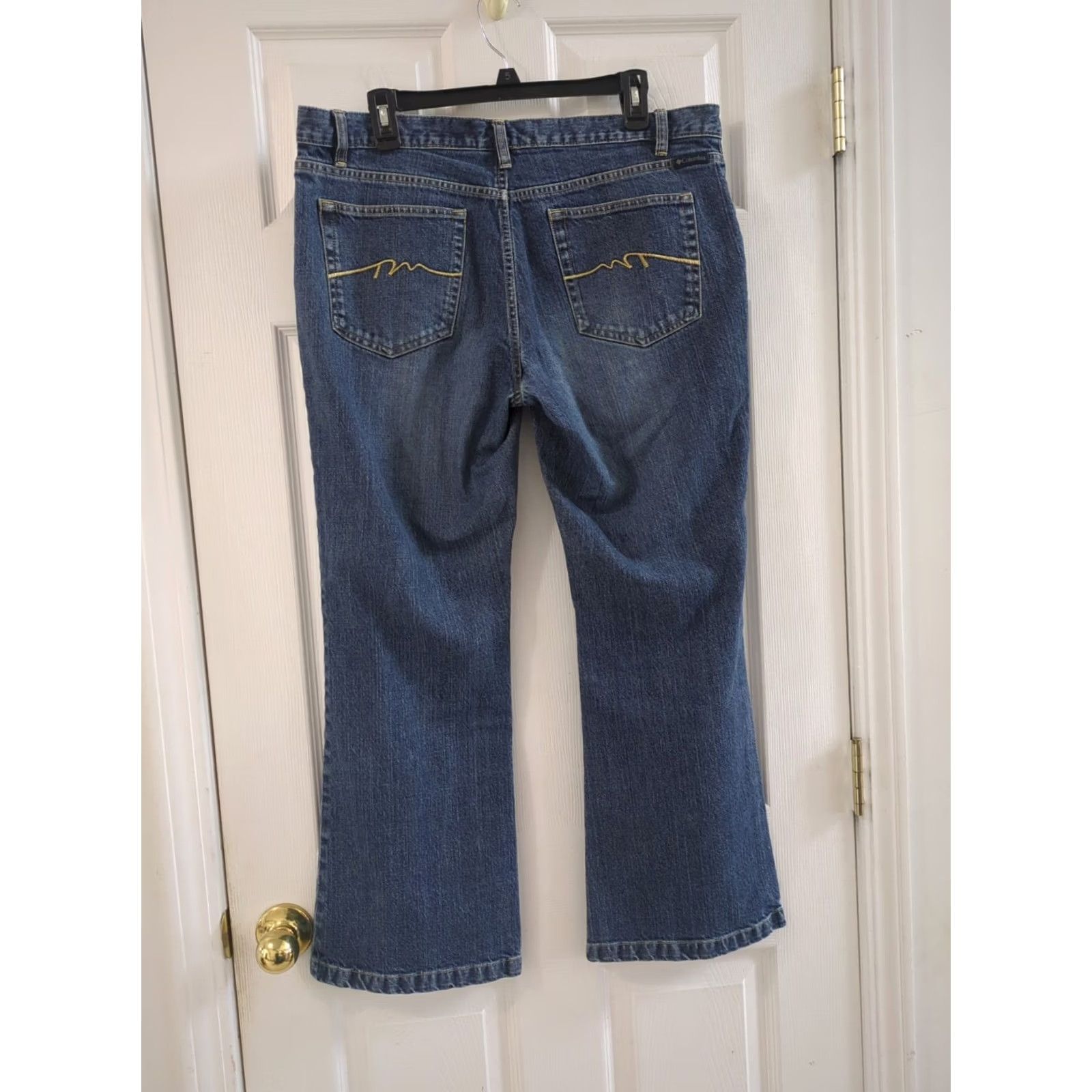 Denime Columbia Lean Womens Jeans Size 14 Boot Cut Denim Jeans 30 Inseam Blue Regular Stretch Pocket 5-Pocket Design Zipper Rise Mid Size 32" / US 10 / IT 46 - 3 Thumbnail