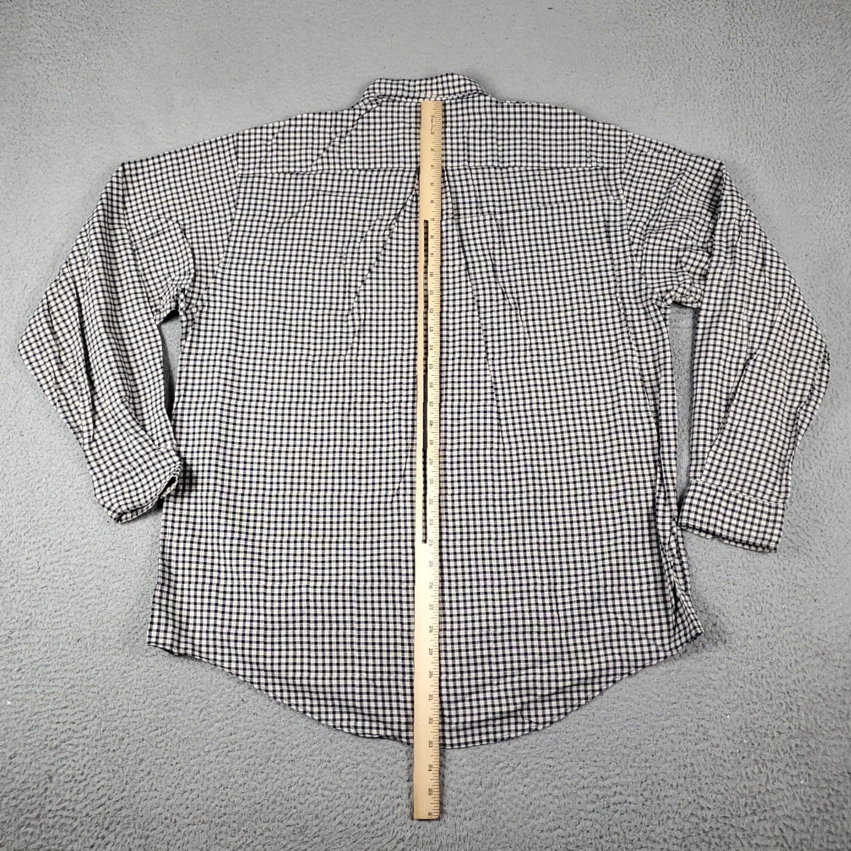 Nautica VINTAGE Nautica Shirt Mens Size L Beige Blue Check Casual Button Up Long Sleeve Size US L / EU 52-54 / 3 - 4 Thumbnail