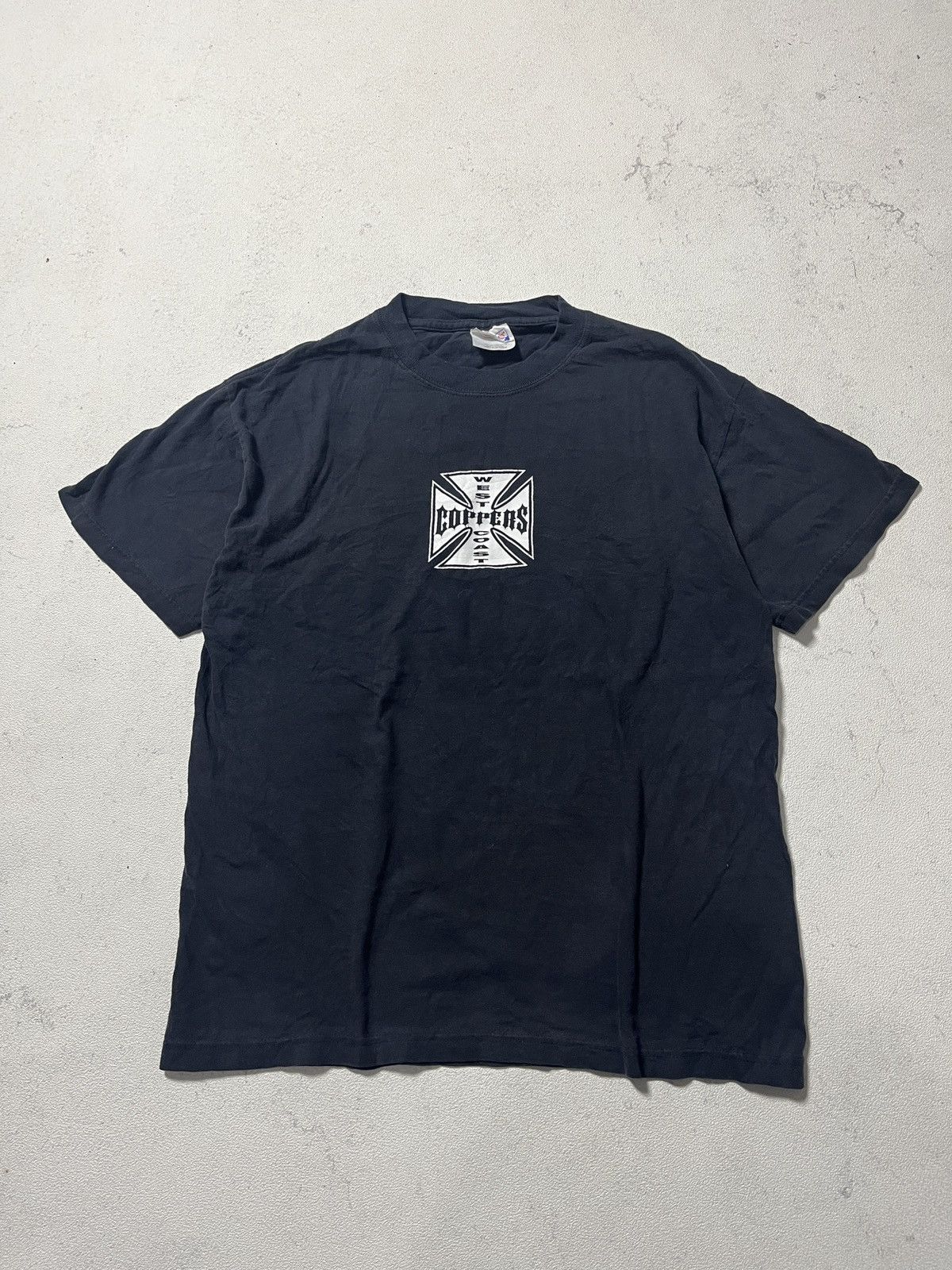 West Coast Choppers Vintage 2000s West Coast Choppers Iron Cross Tee Size US M / EU 48-50 / 2 - 1 Thumbnail