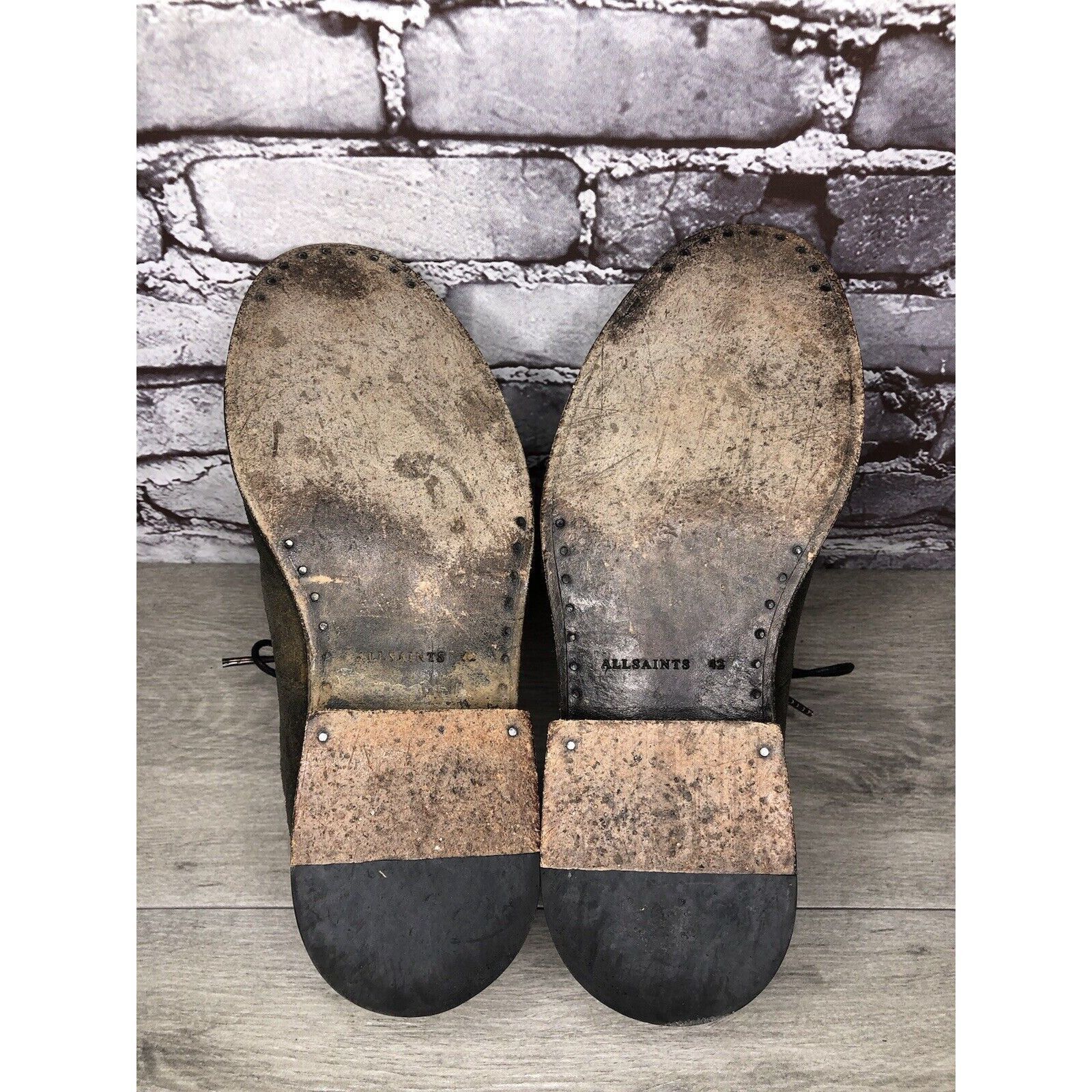 Allsaints All Saints Gray Suede Leather Lace Up Desert Chukka Boots Me Size US 9 / EU 42 - 20 Thumbnail