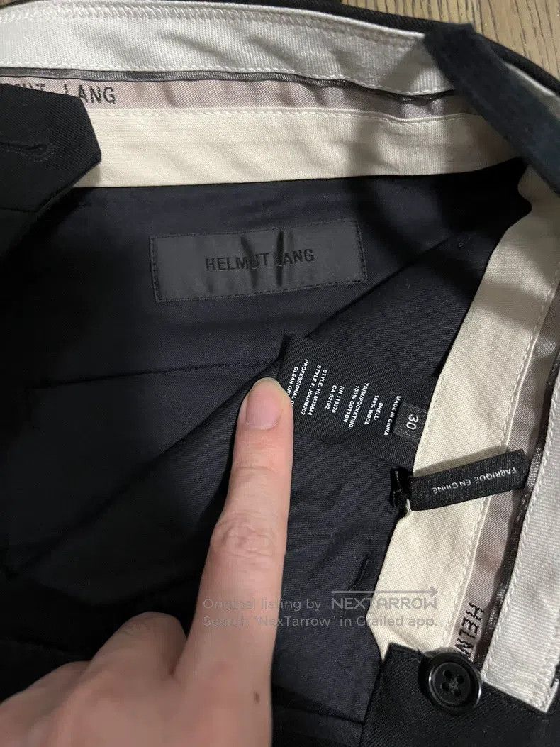 Helmut Lang Helmut Lang size 30 Black Wool Straight Leg Trousers Size 34R - 3 Thumbnail