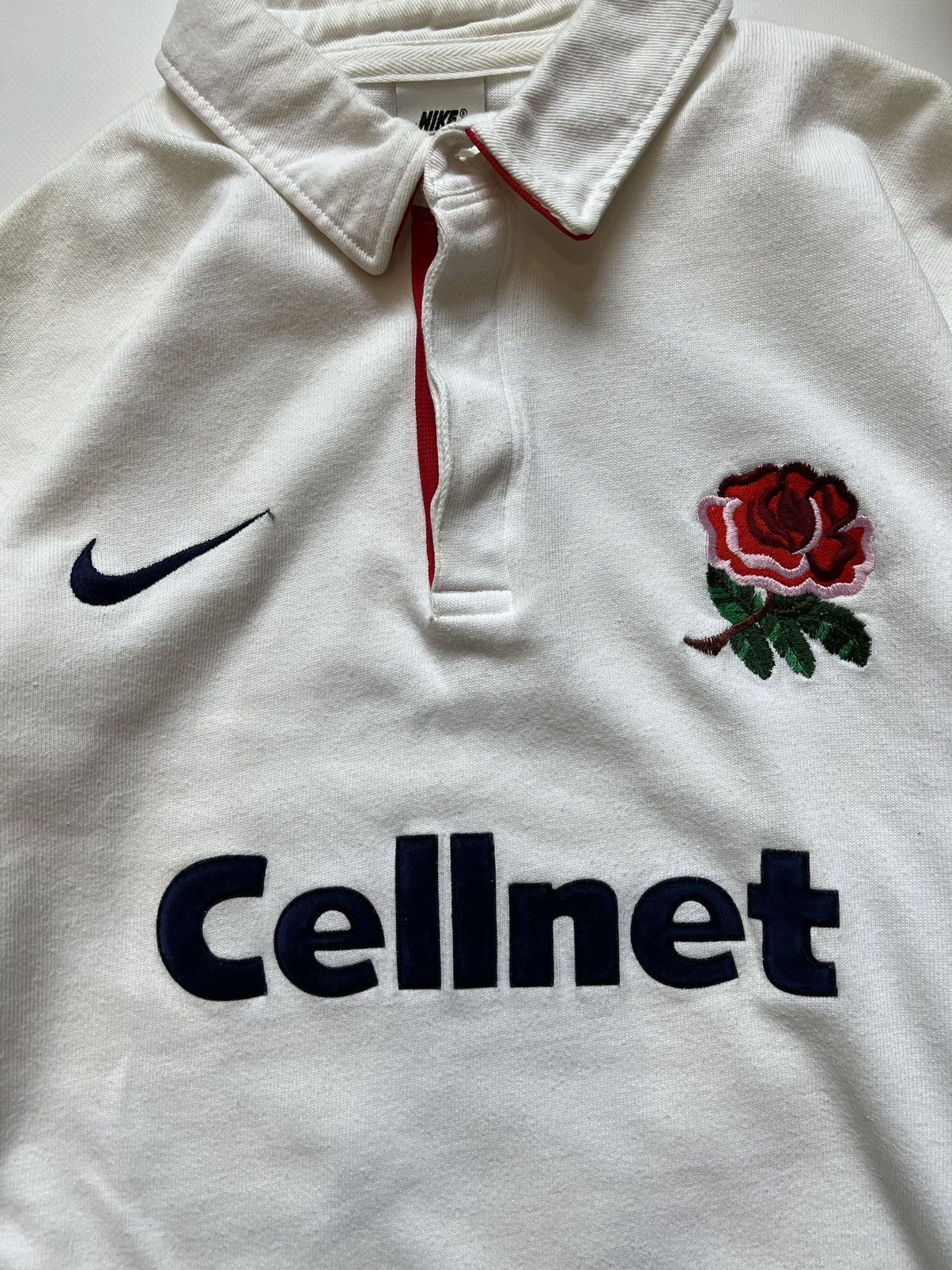Vintage Nike England Rugby Shirt 1997 Vintage White Jersey Size US L / EU 52-54 / 3 - 3 Thumbnail