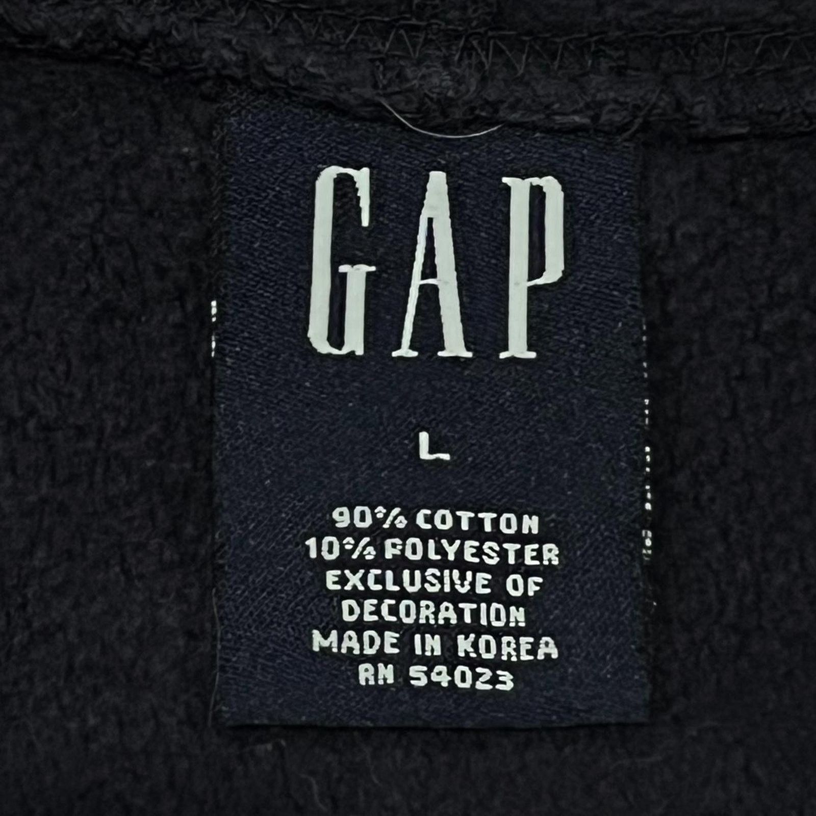Gap GAP (Vintage) 90’s Navy Blue Casual Pullover Hoodie Size L / US 10 / IT 46 - 4 Thumbnail