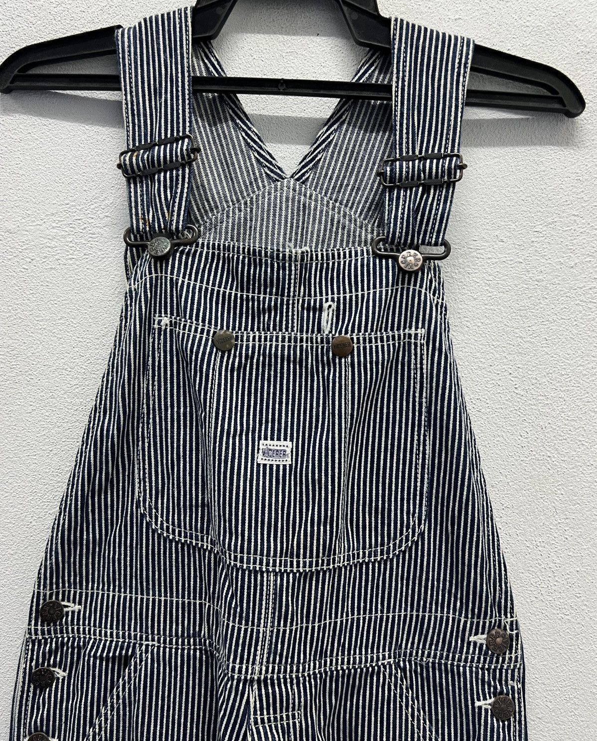 Japanese Brand × Vintage Vintage Vicerer Striped Denim Overalls - Size M Size US 31 - 3 Thumbnail