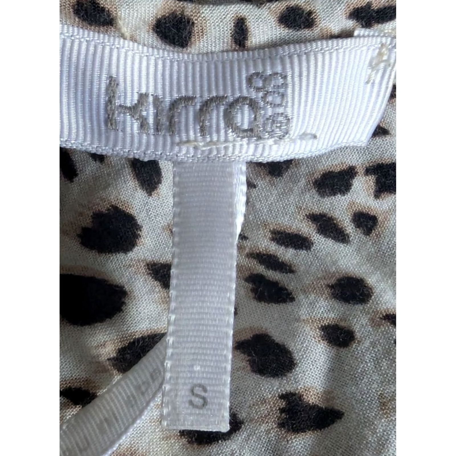 Vintage Kirra Leopard Print Trapeze Top Spaghetti Strap Women’s Sz S Asymmetrical Hem Tank Brown Error Size S / US 4 / IT 40 - 4 Thumbnail