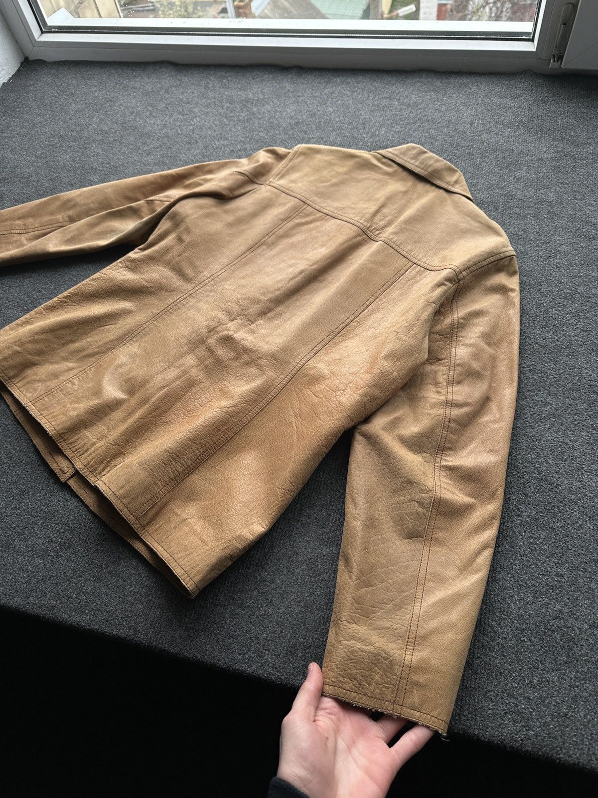Other 🚨VNTG LEATHER JACKET AVANT GARDE WESTERN BROWN MOTO Size US M / EU 48-50 / 2 - 13 Thumbnail