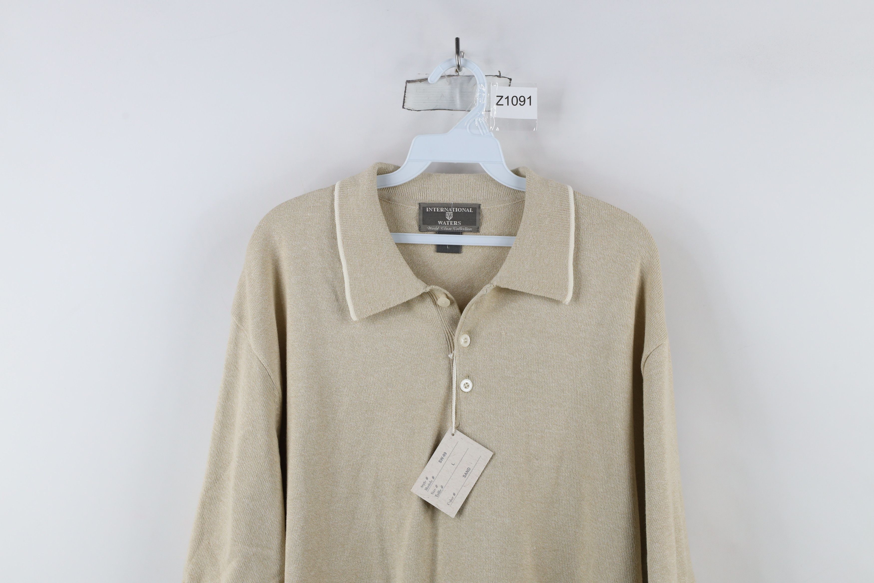 Vintage Deadstock Vintage 90s Streetwear Knit Collared Polo Shirt Size US L / EU 52-54 / 3 - 2 Thumbnail