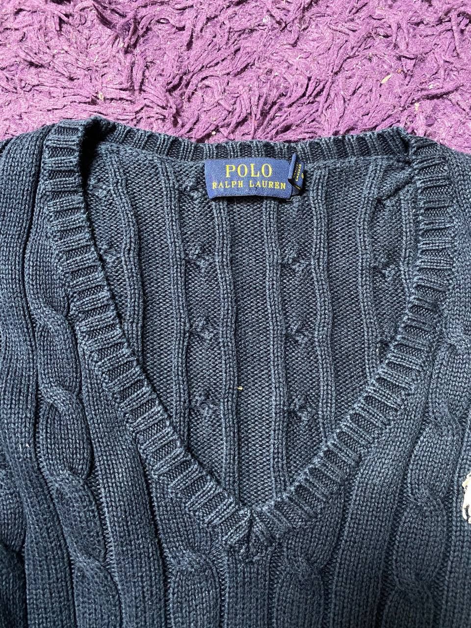 Polo Ralph Lauren Polo Ralph Lauren Cable-Knit V-Neck Jumper Size M Size M / US 6-8 / IT 42-44 - 17 Thumbnail