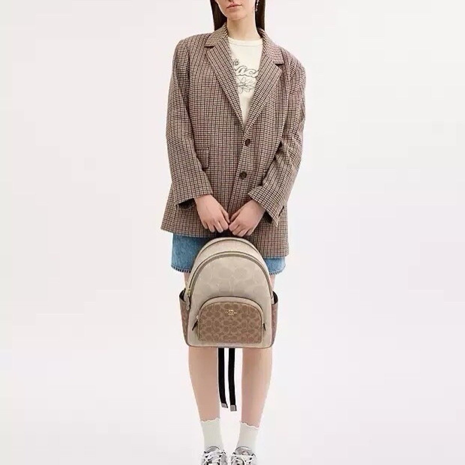 Coach NWT Coach Court Backpack CZ771 Gold/Sand/Tan Size ONE SIZE - 6 Thumbnail