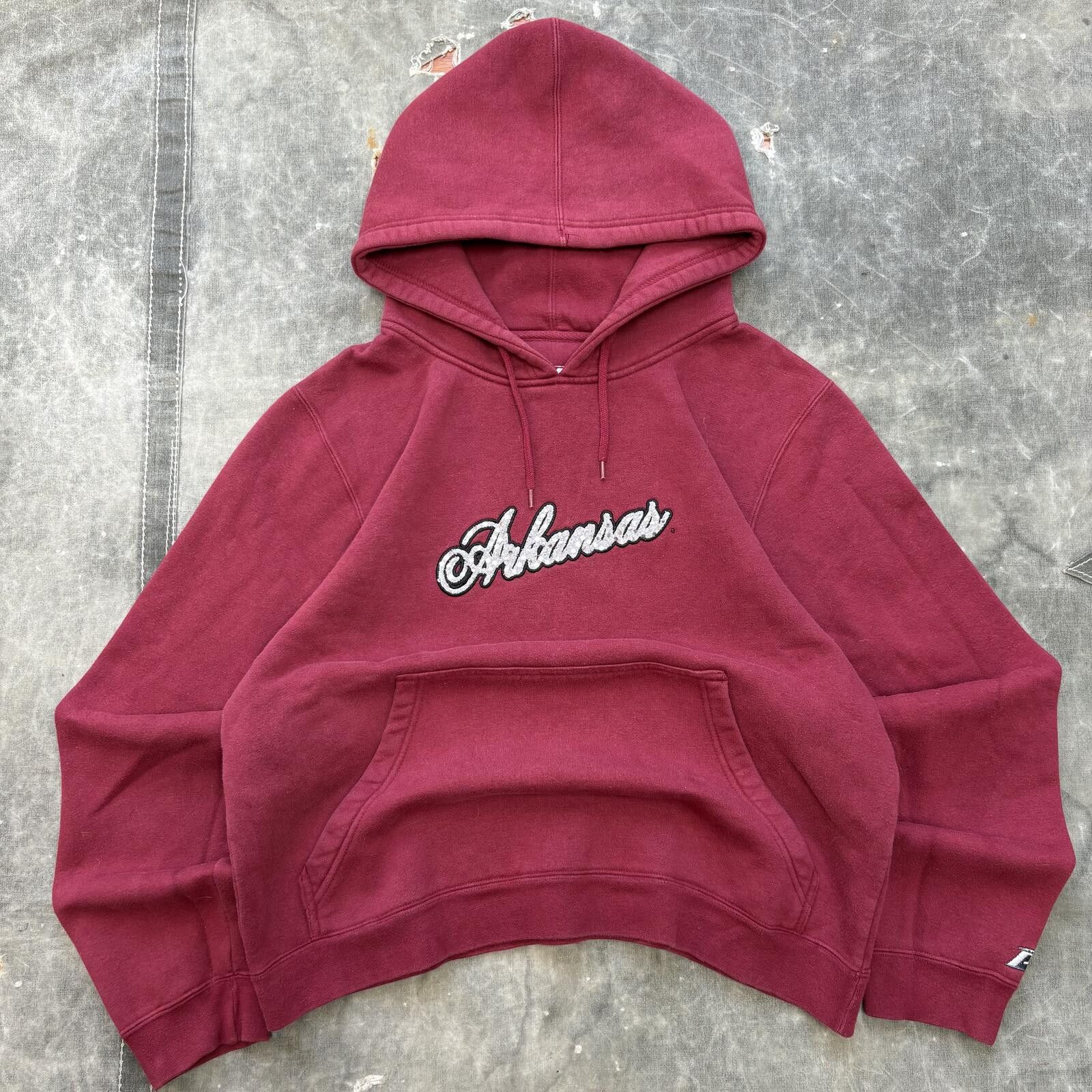 Pro Player Vintage Y2K Arkansas Razorbacks Sequin Font College Hoodie Size L / US 10 / IT 46 - 1 Thumbnail