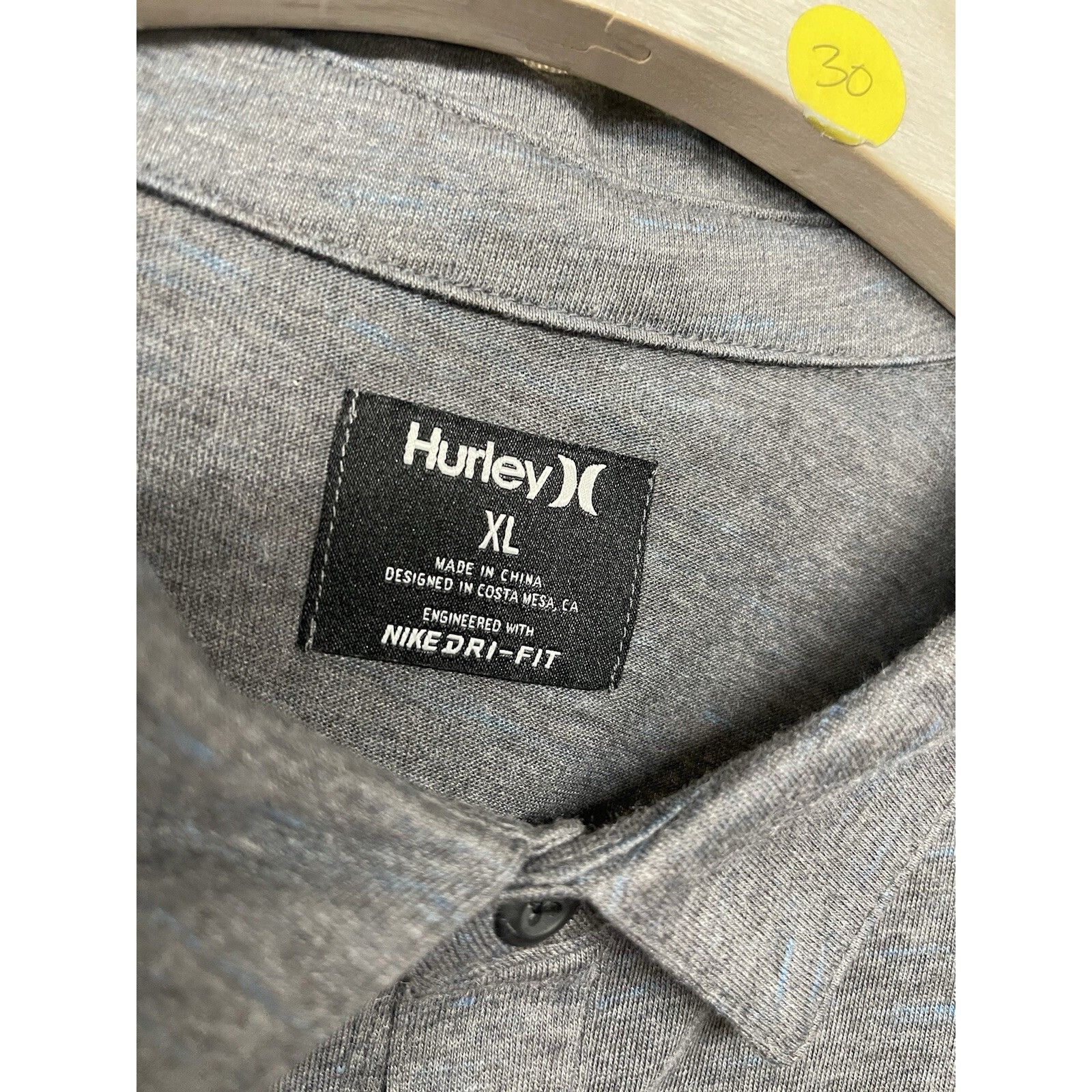 Hurley MENS HURLEY x NIKE DriFIT Coronado Polo (AR7114-045) GREY/BL Size US XL / EU 56 / 4 - 3 Thumbnail