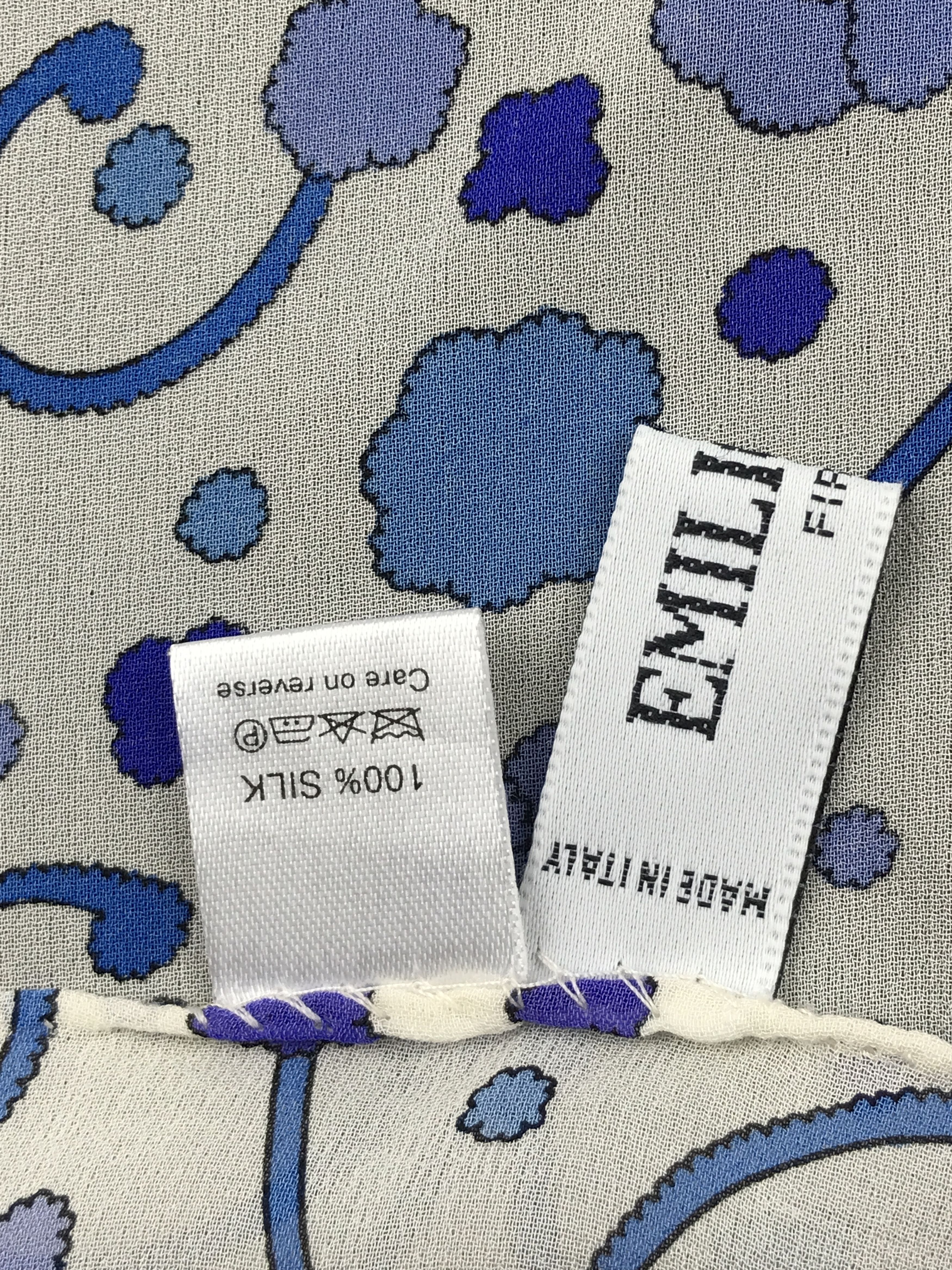 Emilio Pucci Vintage Emilio Pucci Printed Silk Twill Scarf Size ONE SIZE - 5 Thumbnail
