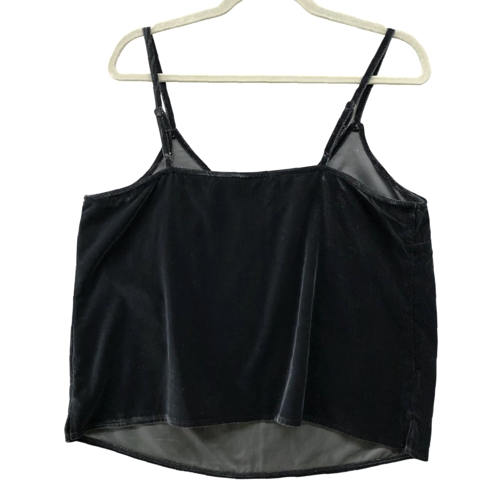 Old Navy Old Navy Velvet Cami Tank Womens L Black V-Neck Adjustable Strap Size L / US 10 / IT 46 - 2 Thumbnail