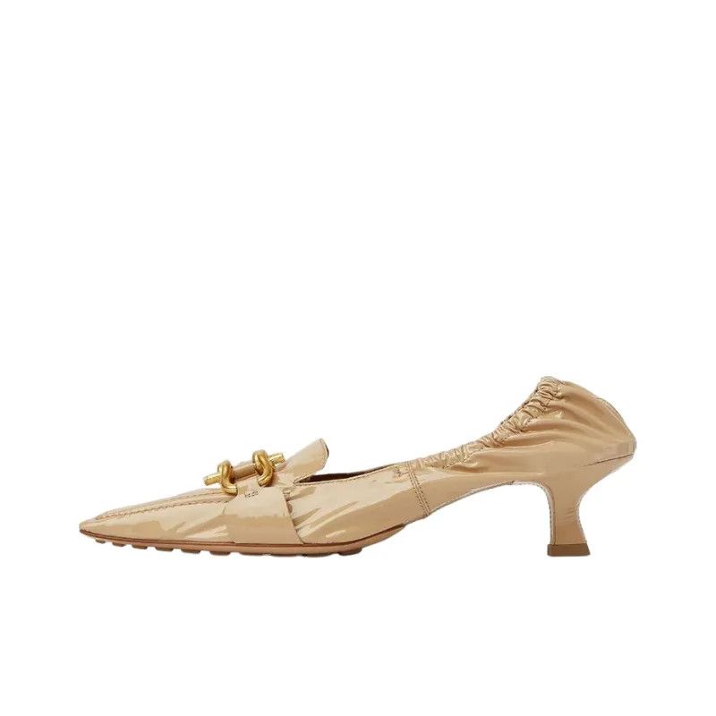 Bottega Veneta o1n1vont1124 Madame Calfskin Pumps in Beige Size US 6.5 / IT 36.5 - 2 Thumbnail
