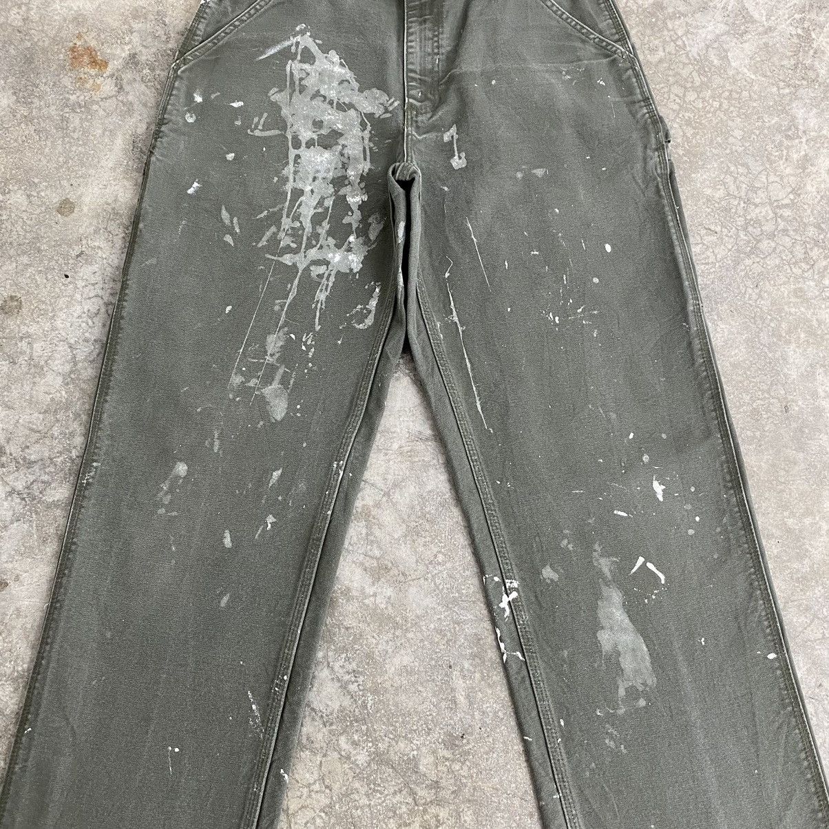 Carhartt Vintage Carhartt Moss Green Stained Carpenter Pants Size US 31 - 6 Thumbnail
