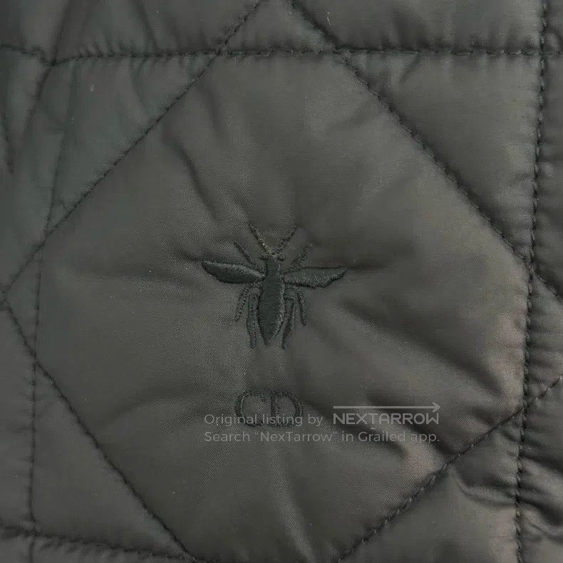 Dior Dior Black Embroidered Bee Hooded Down Jacket Size XS / US 0-2 / IT 36-38 - 7 Thumbnail