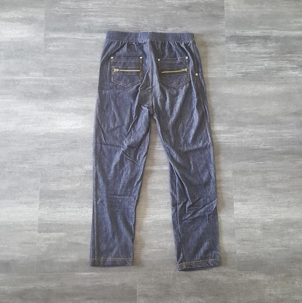 Designer Dark Denim Cropped Legging Size 28" / US 6 / IT 42 - 2 Thumbnail