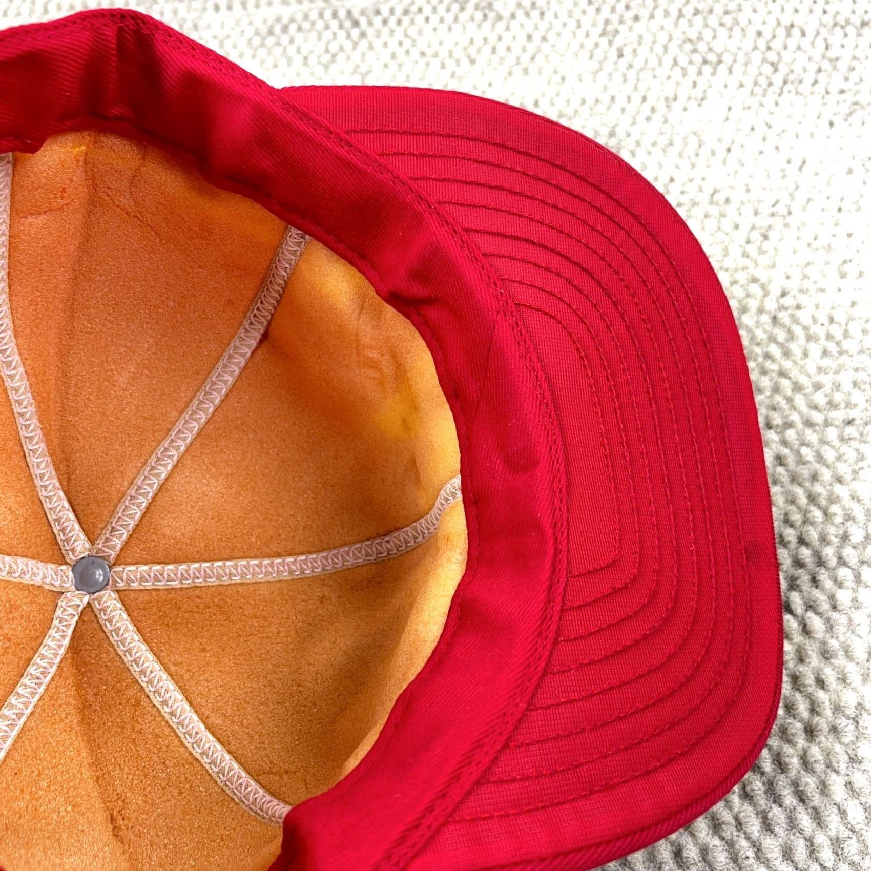 Vintage VINTAGE Louisville MFG Trucker Hat Cap One Size Men Red 80s 90s Advertising USA Classic Mesh Back Adjustable Lightweight Polyester Knit Hat Size ONE SIZE - 7 Thumbnail