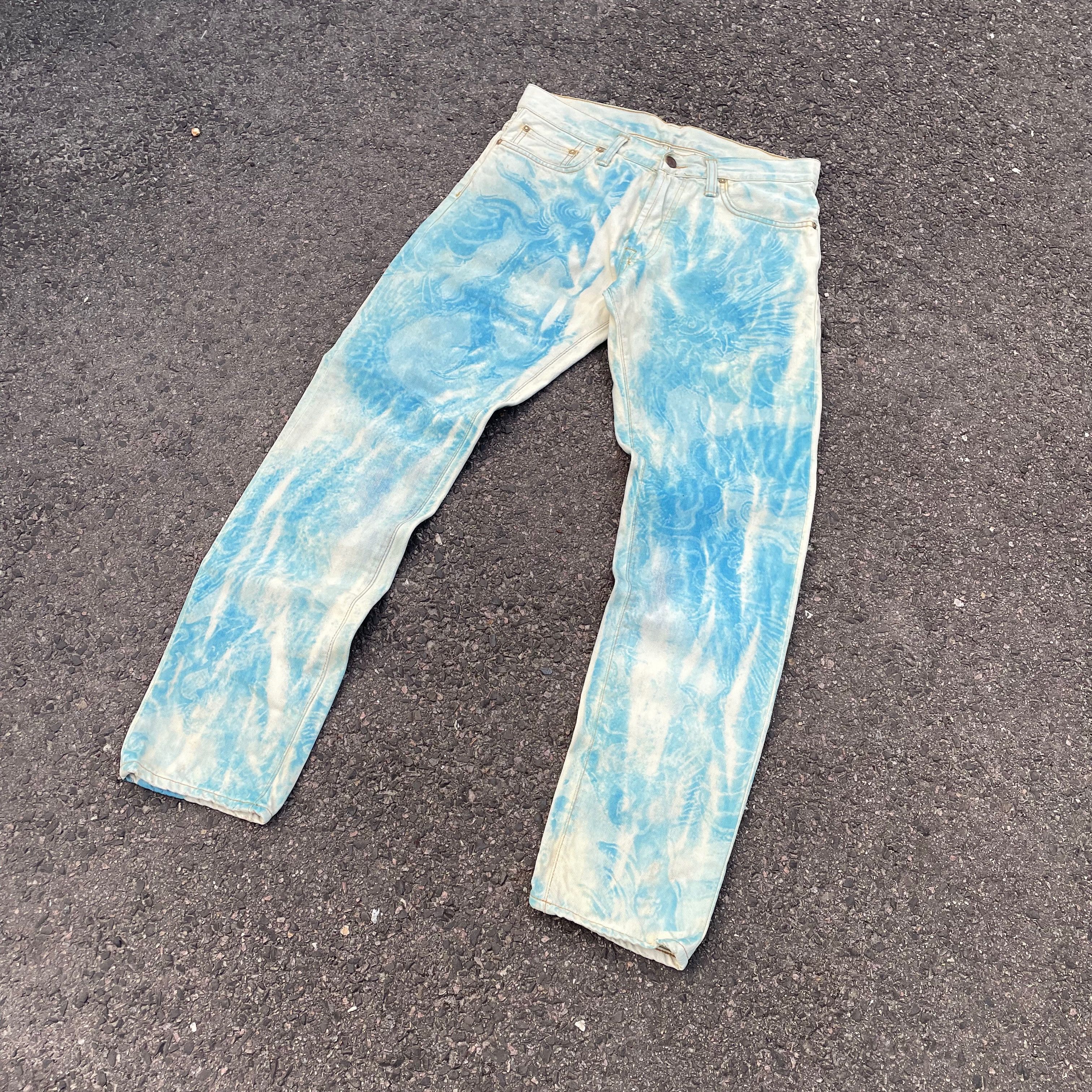 Carhartt Custom Carhartt 30x32 Blue Graphic Pants Y2K Grunge Art Size US 30 / EU 46 - 16 Thumbnail