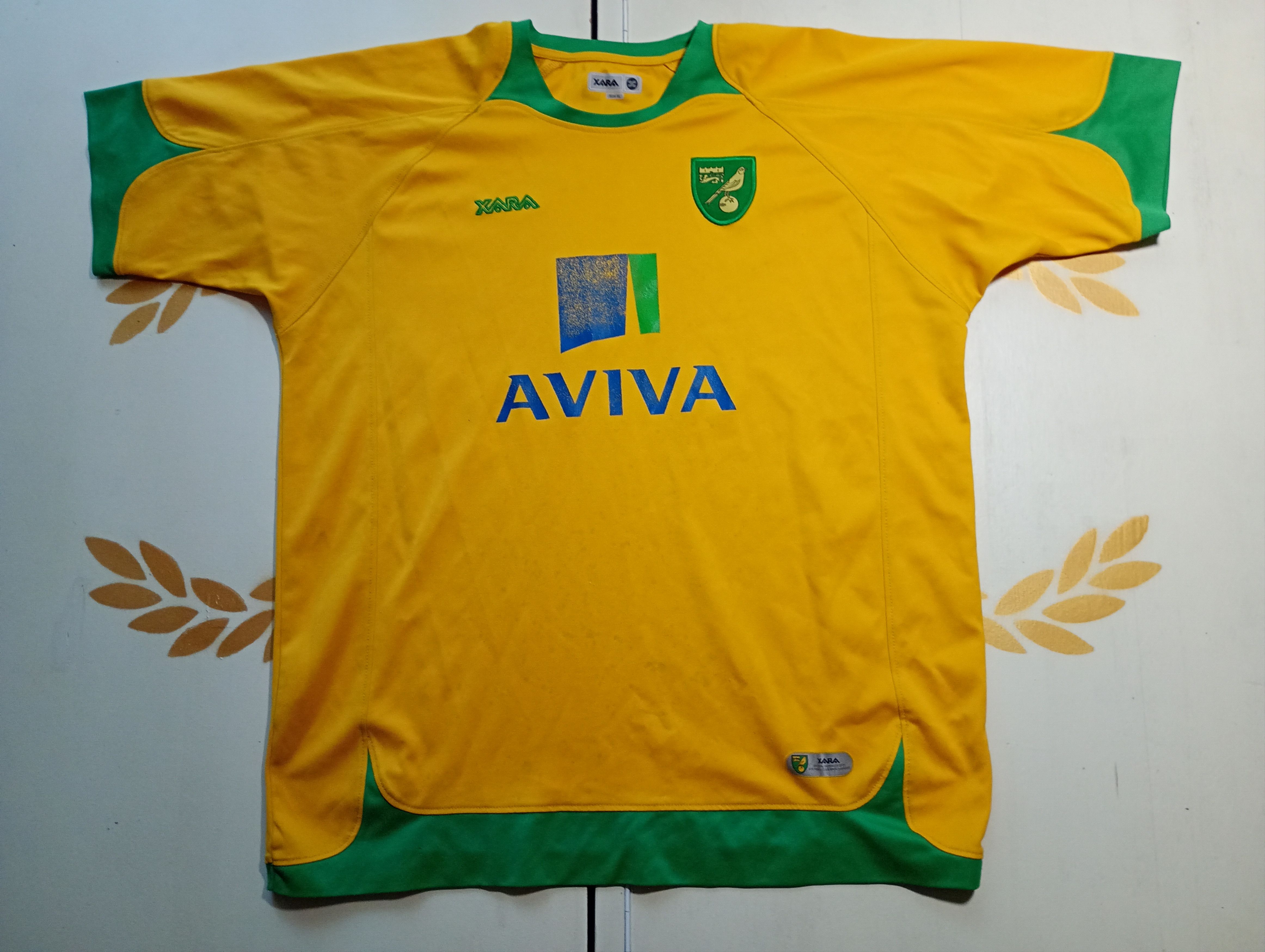 Vintage Xara Norwich City Jersey 2008-2010 Size US XL / EU 56 / 4 - 1 Thumbnail