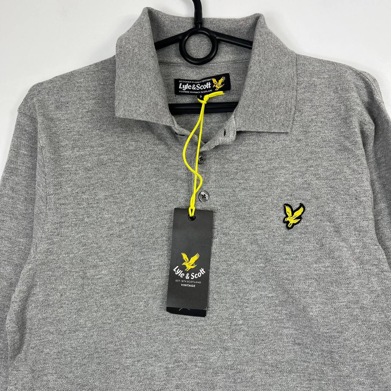 Lyle & Scott Lyle And Scott Long Sleeve Polo Shirt Marl Pique Cotton Sz S Size US S / EU 44-46 / 1 - 2 Thumbnail