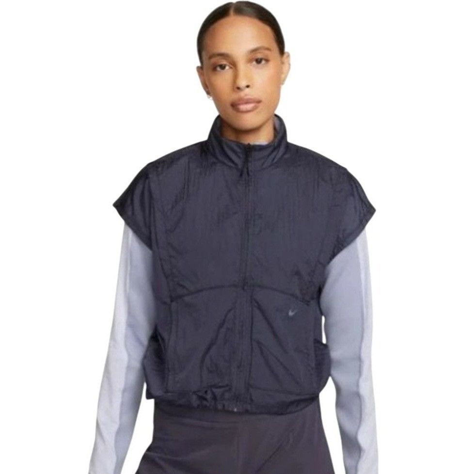 Nike Nike Training City Ready Repel Navy Short Sleeve Jacket Vest Size L / US 10 / IT 46 - 1 Thumbnail