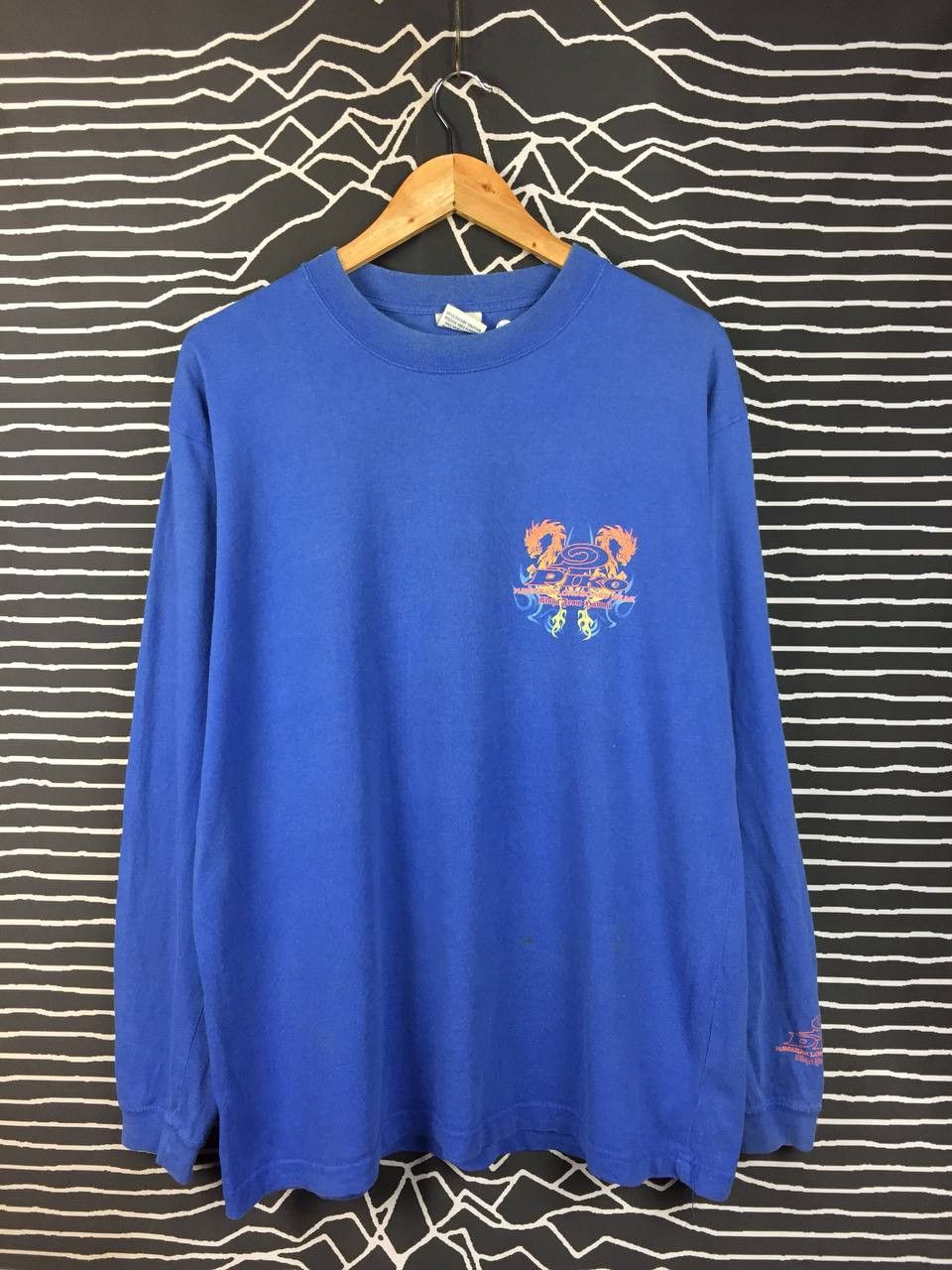 Vintage Vtg Piko Hawaiian Longboard Wear Dragon Surf Long Sleeve Tee Size US XL / EU 56 / 4 - 6 Thumbnail