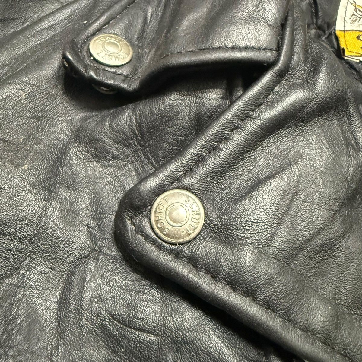 Schott Vintage 80s Schott Perfecto 618 Double Colar Leather Jacket Size US S / EU 44-46 / 1 - 7 Thumbnail