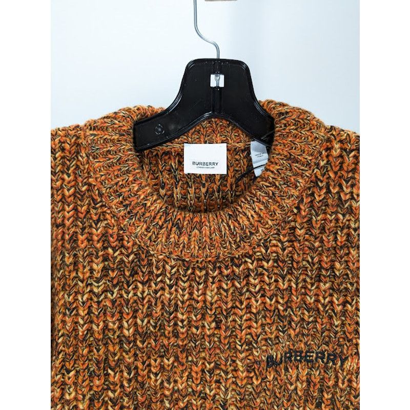 Burberry o1rshd1 Embroidered Logo Sweater in Bright Orange Size US M / EU 48-50 / 2 - 3 Thumbnail