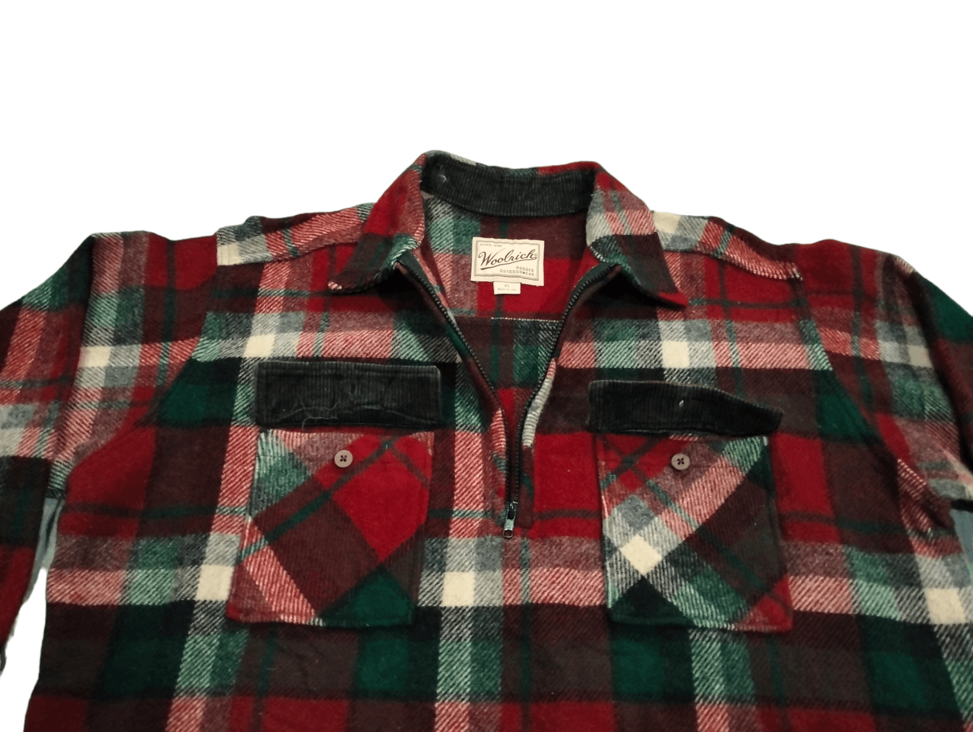 Woolrich Woolen Mills Vintage Woolrich Wool Half Zipper Rugged OutdoorWear Jacket Size US XL / EU 56 / 4 - 3 Thumbnail