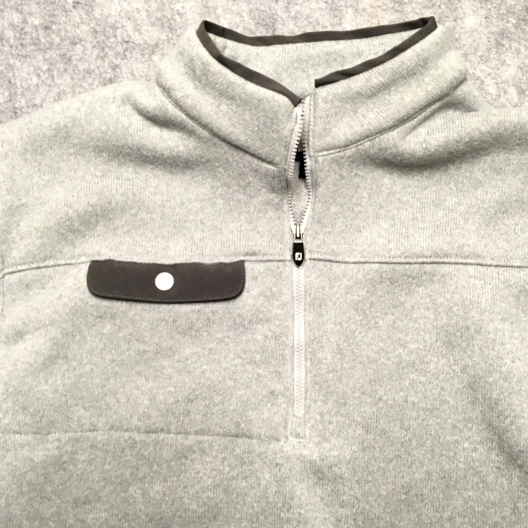 Footjoy FootJoy Mens Vest Sweater 1/4 Zip Mock Neck Fleece Golf Gray L Sleeveless Casual Size US L / EU 52-54 / 3 - 2 Thumbnail