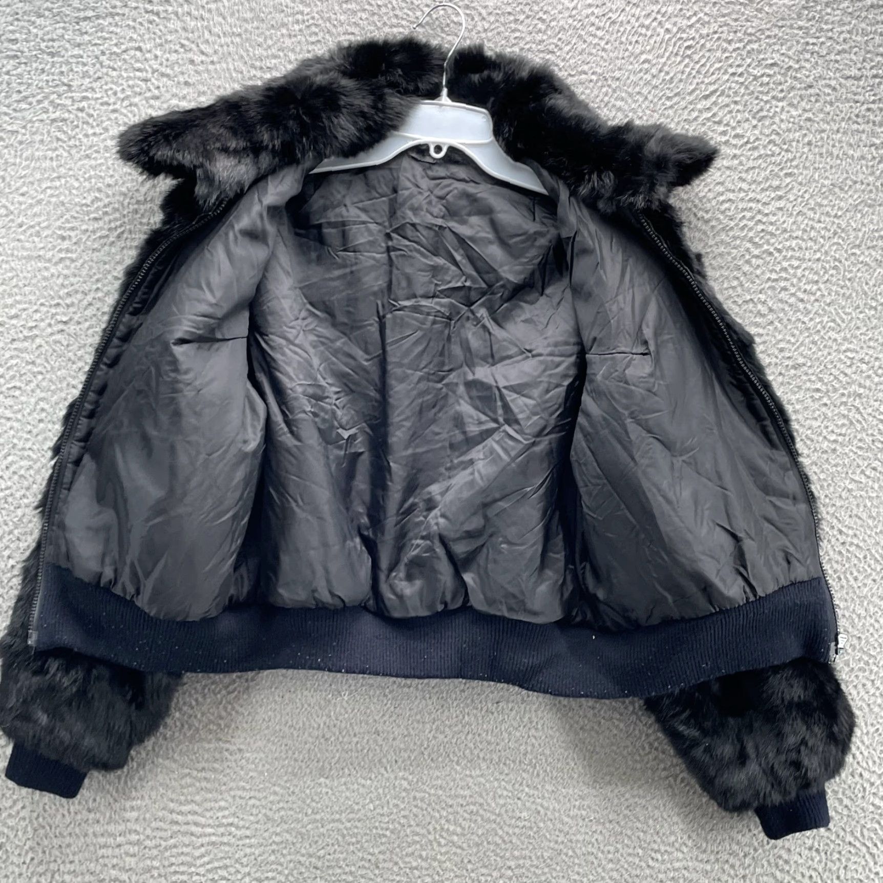 Vintage VINTAGE VTG Faux Fur Bomber Jacket Womens XL Black 90s Glamourous Cocktail Going Out 80s Club Streetwear Coat Size XL / US 12-14 / IT 48-50 - 6 Thumbnail
