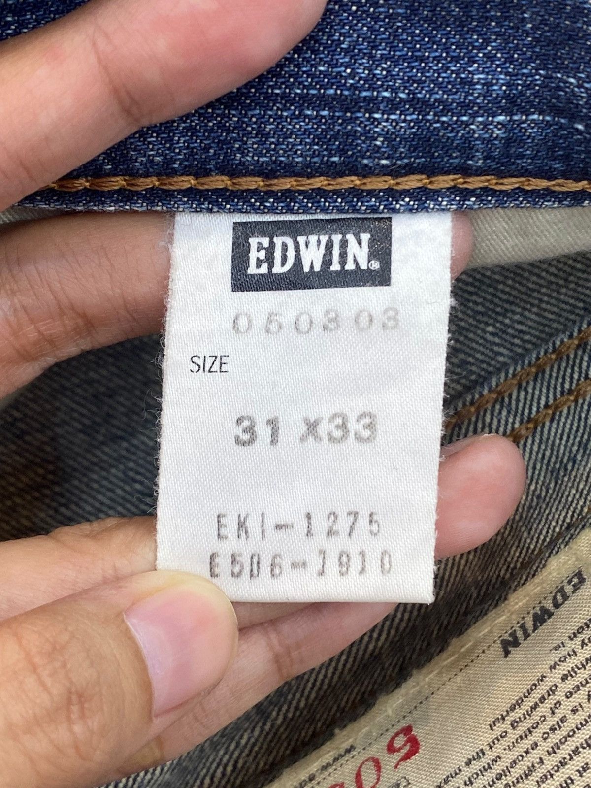 Edwin Edwin Whiskers Faded Wash Style Ripped Jeans Size US 32 / EU 48 - 12 Thumbnail